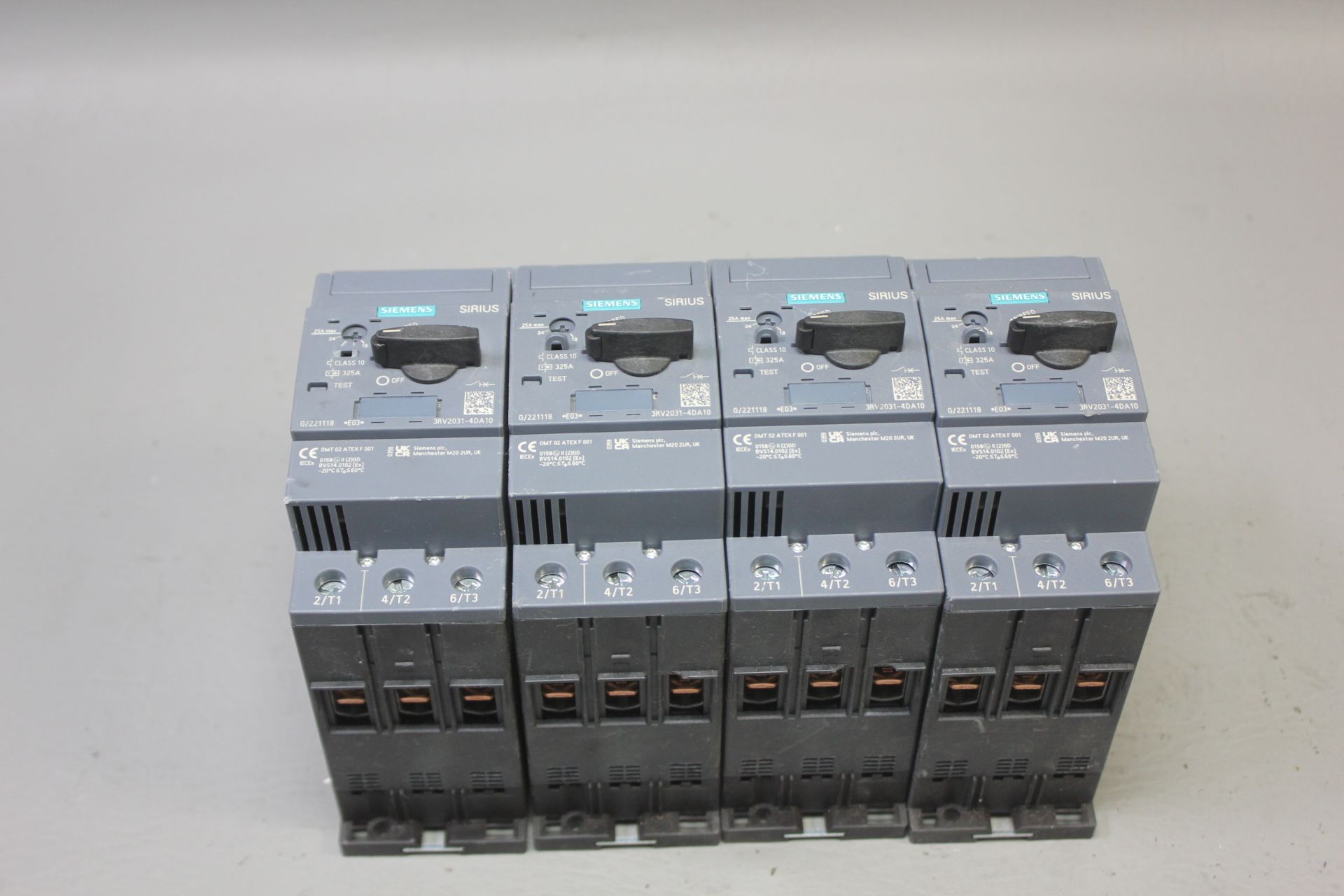 LOT OF 4 SIEMENS SIZE S2 MOTOR PROTECTION CIRCUIT BREAKERS