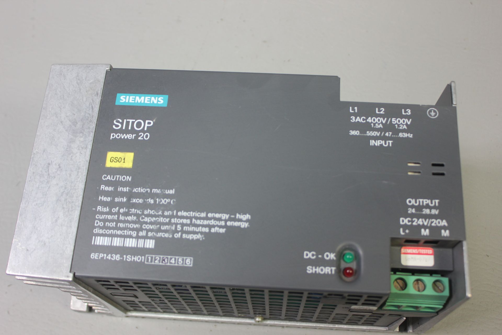 SIEMENS SITOP POWER20 POWER SUPPLY - Image 3 of 4