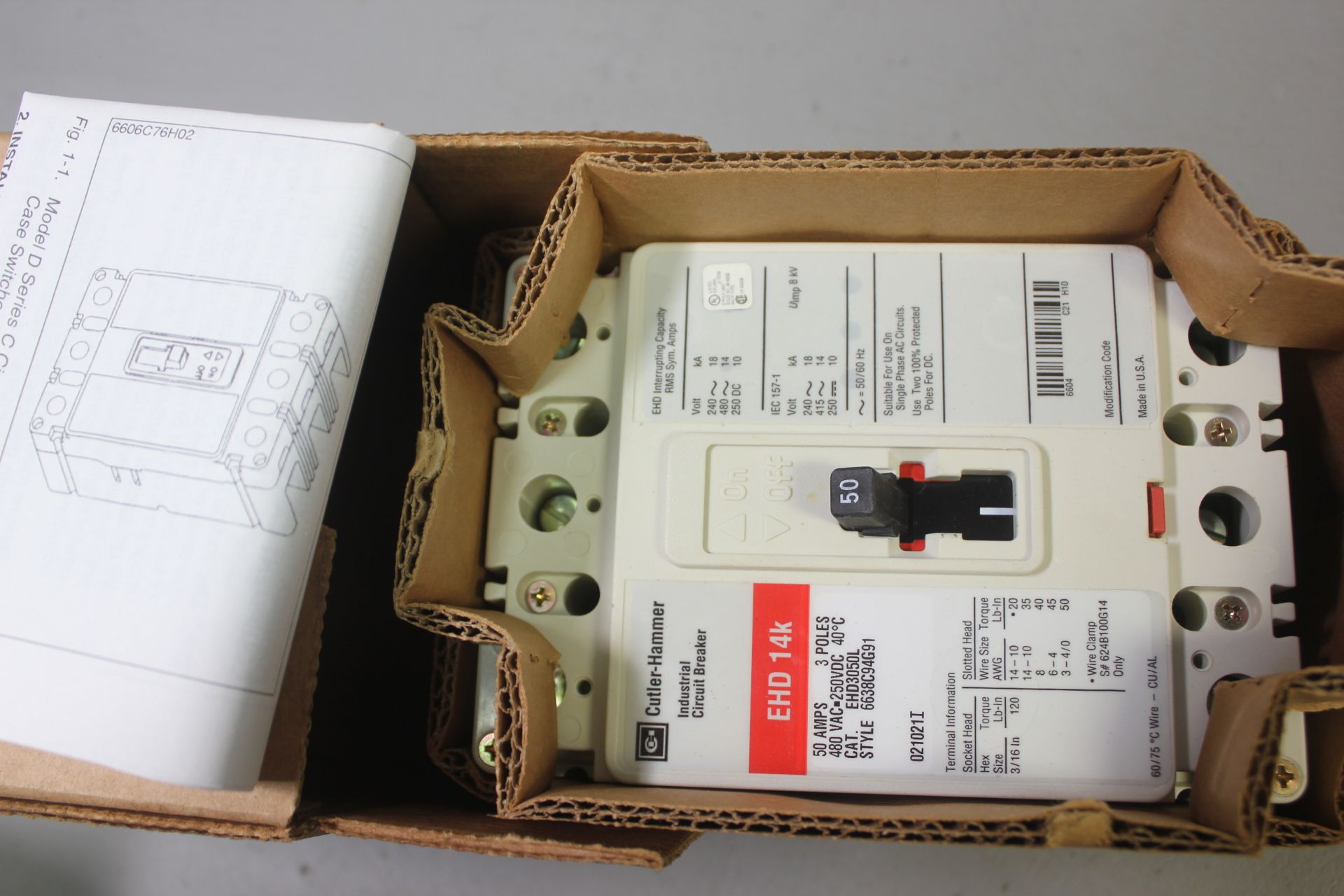 NEW CUTLER HAMMER INDUSTRIAL CIRCUIT BREAKER - Image 2 of 2