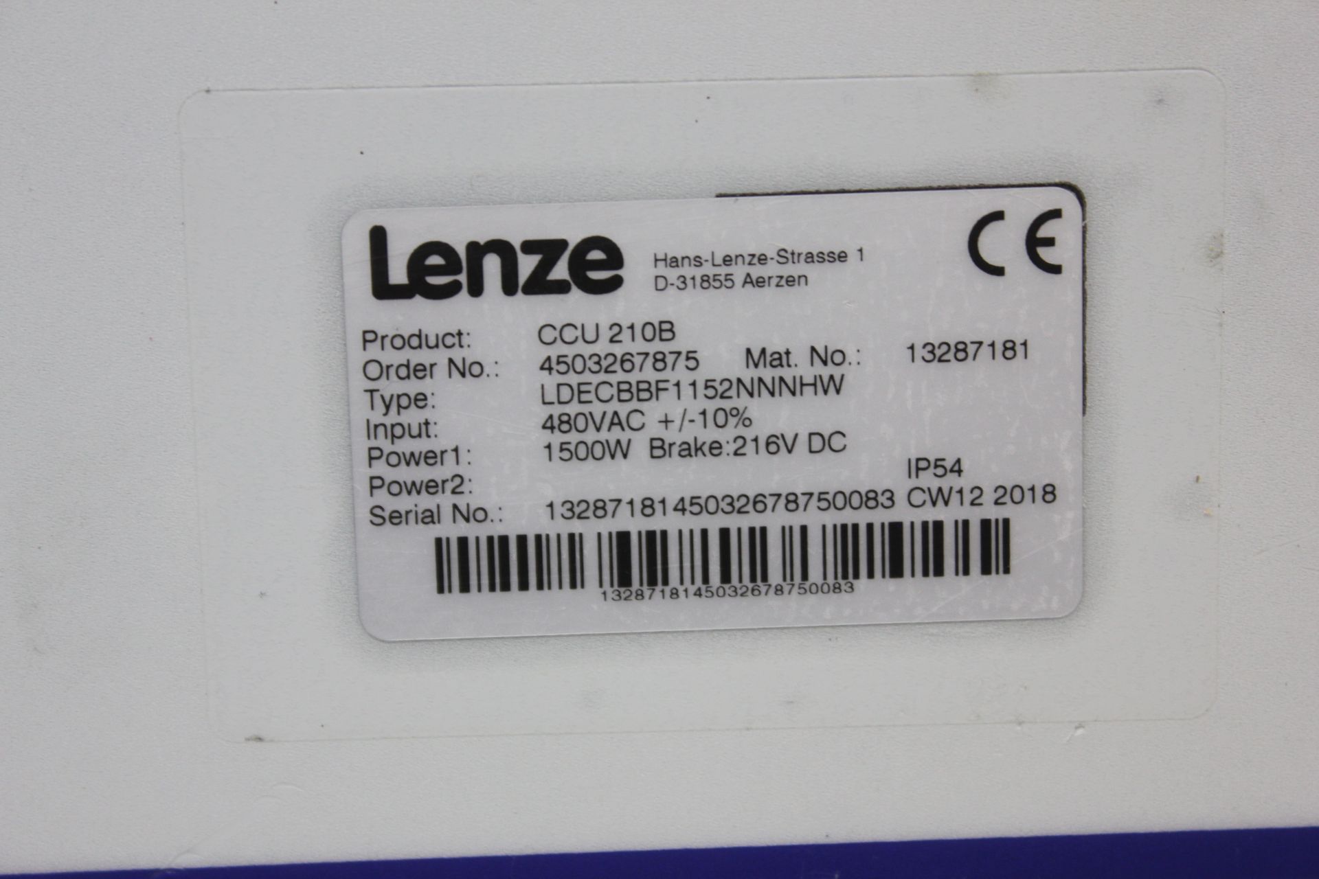 LENZE CONTROL BOX - Image 2 of 4