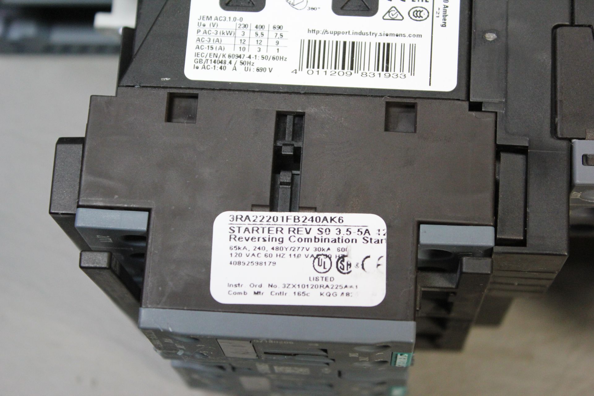 UNUSED SIEMENS REVERSING COMBINATION STARTER - Image 3 of 3