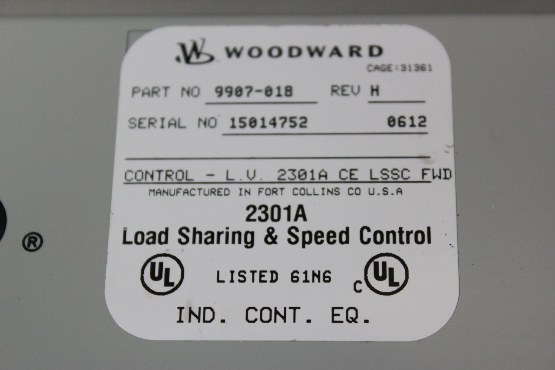 UNUSED WOODWARD 2301A LOAD SHARING & SPEED CONTROL - Image 3 of 4
