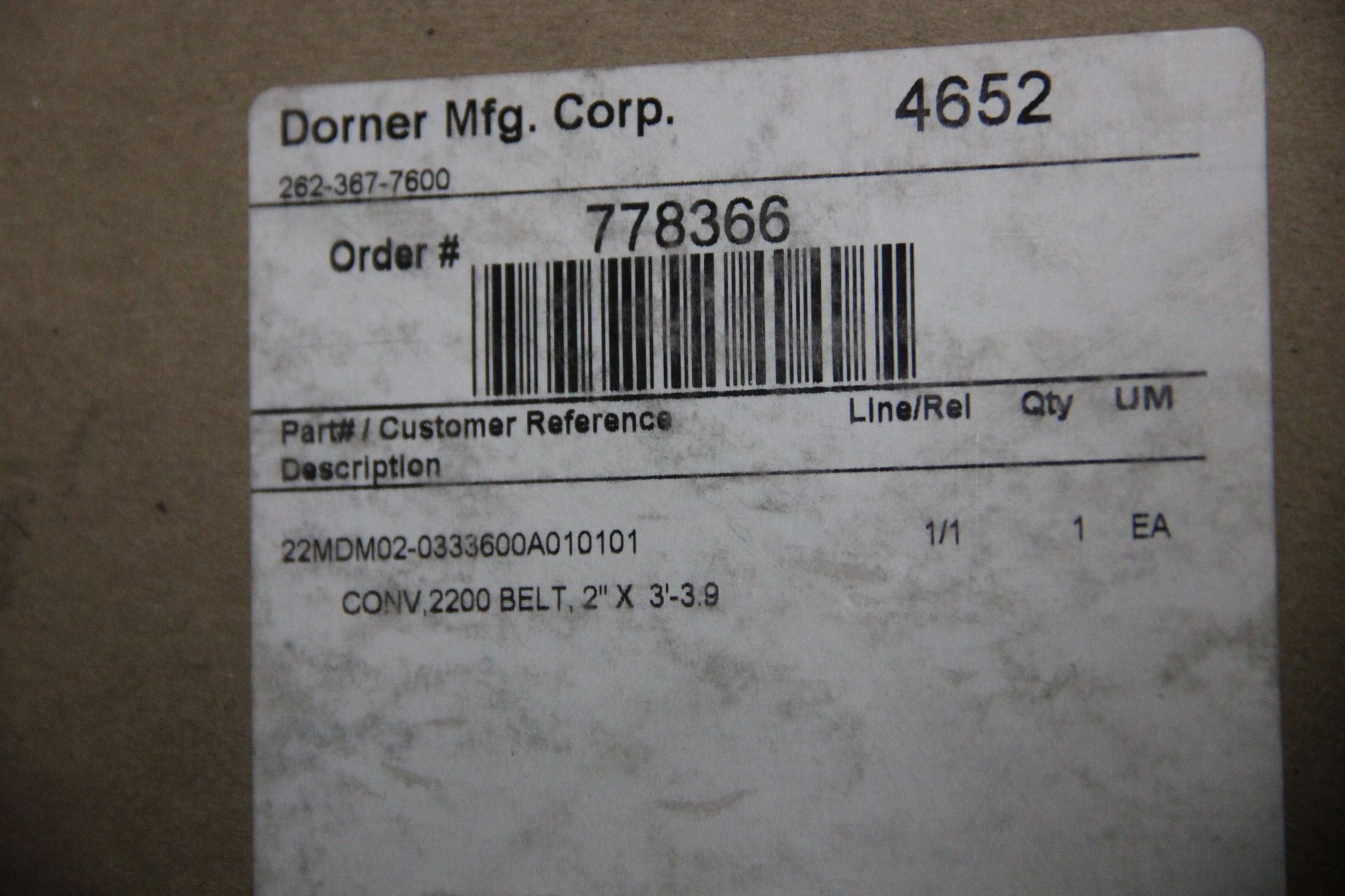 NEW DORNER CONVEYOR 2200 SERIES CONVEYOR - Image 4 of 4