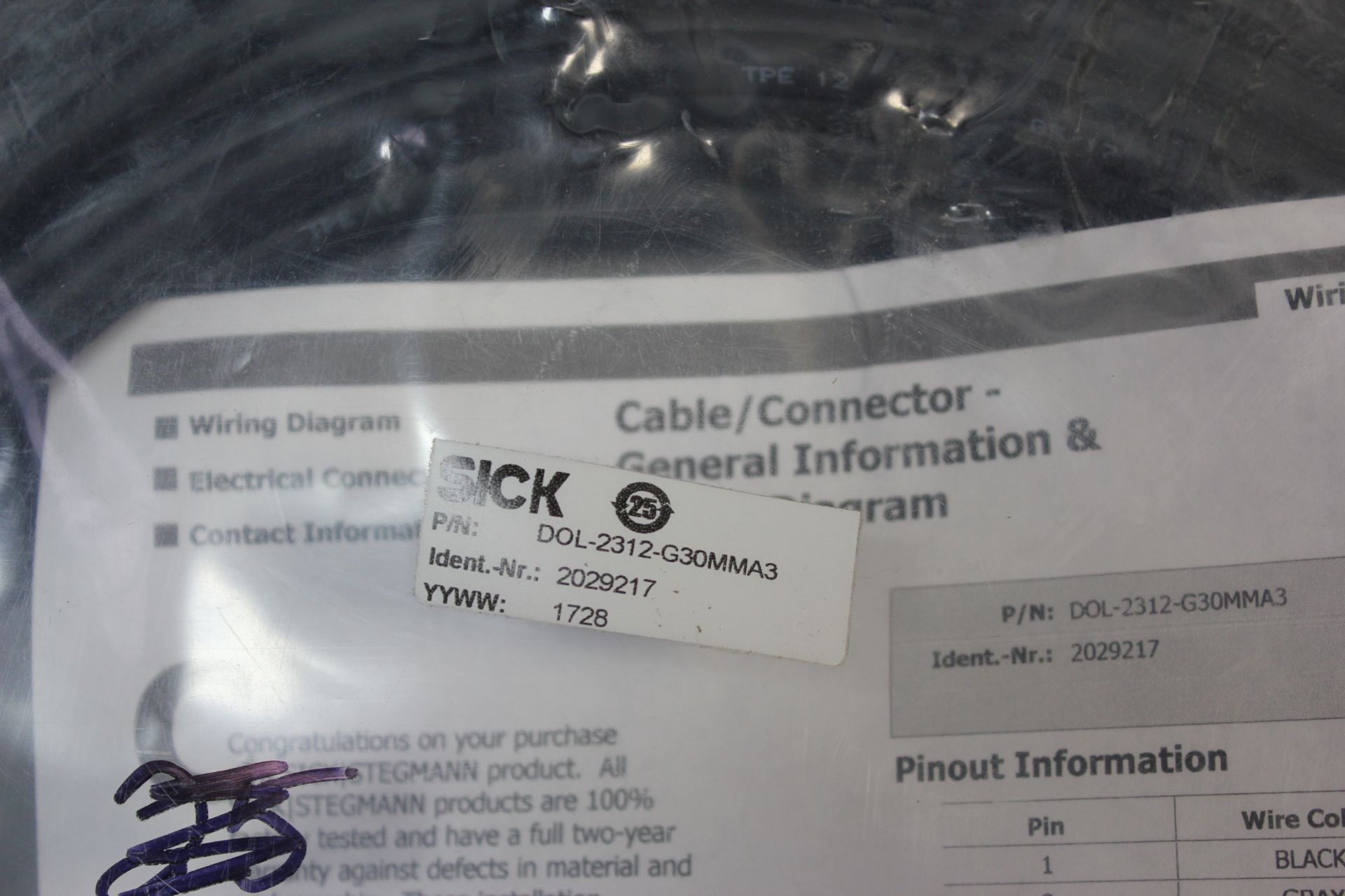 NEW SICK CABLE ASSEMBLY - Image 2 of 3