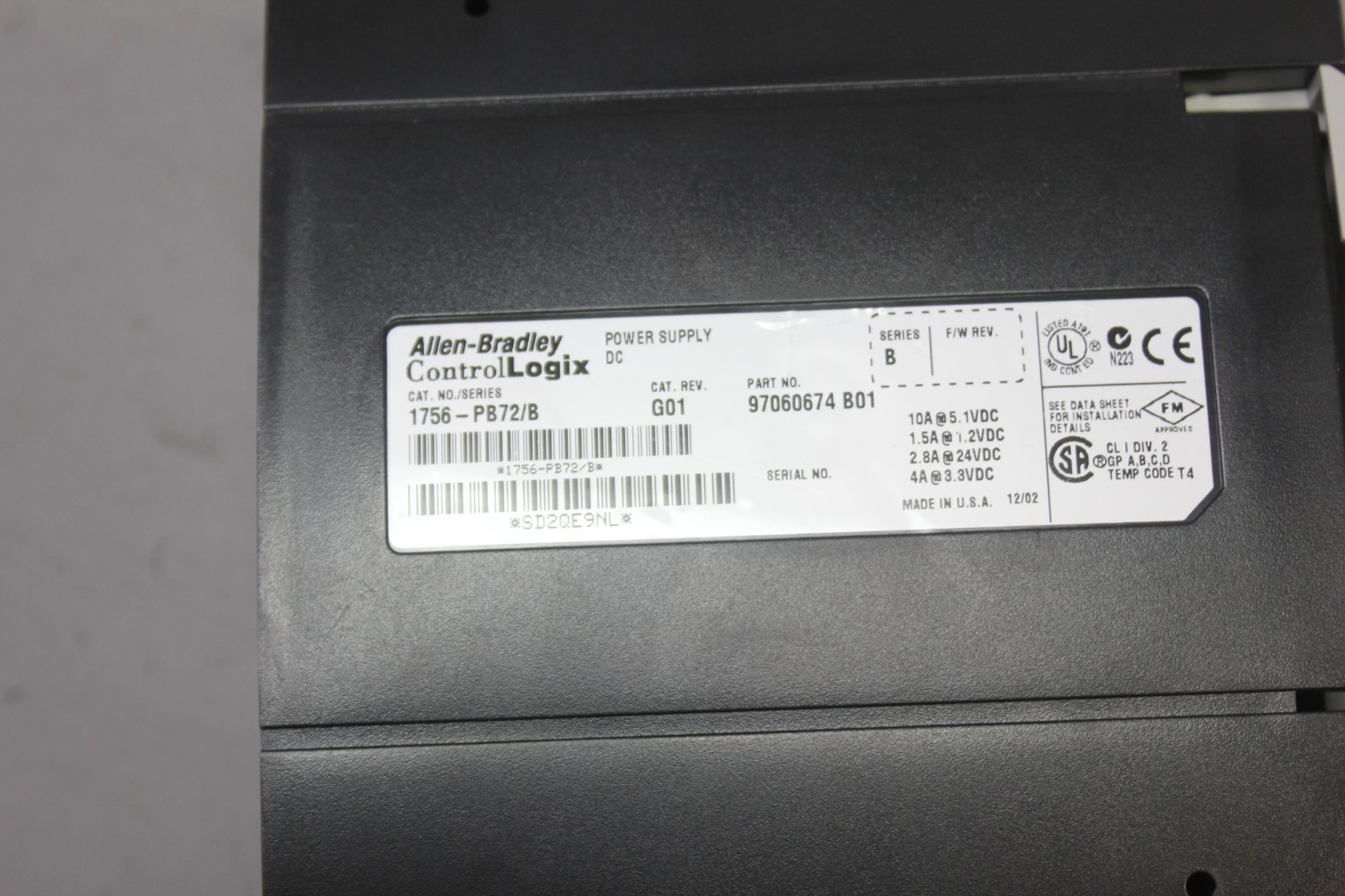 ALLEN BRADLEY CONTROLLOGIX PLC POWER SUPPLY - Image 4 of 4