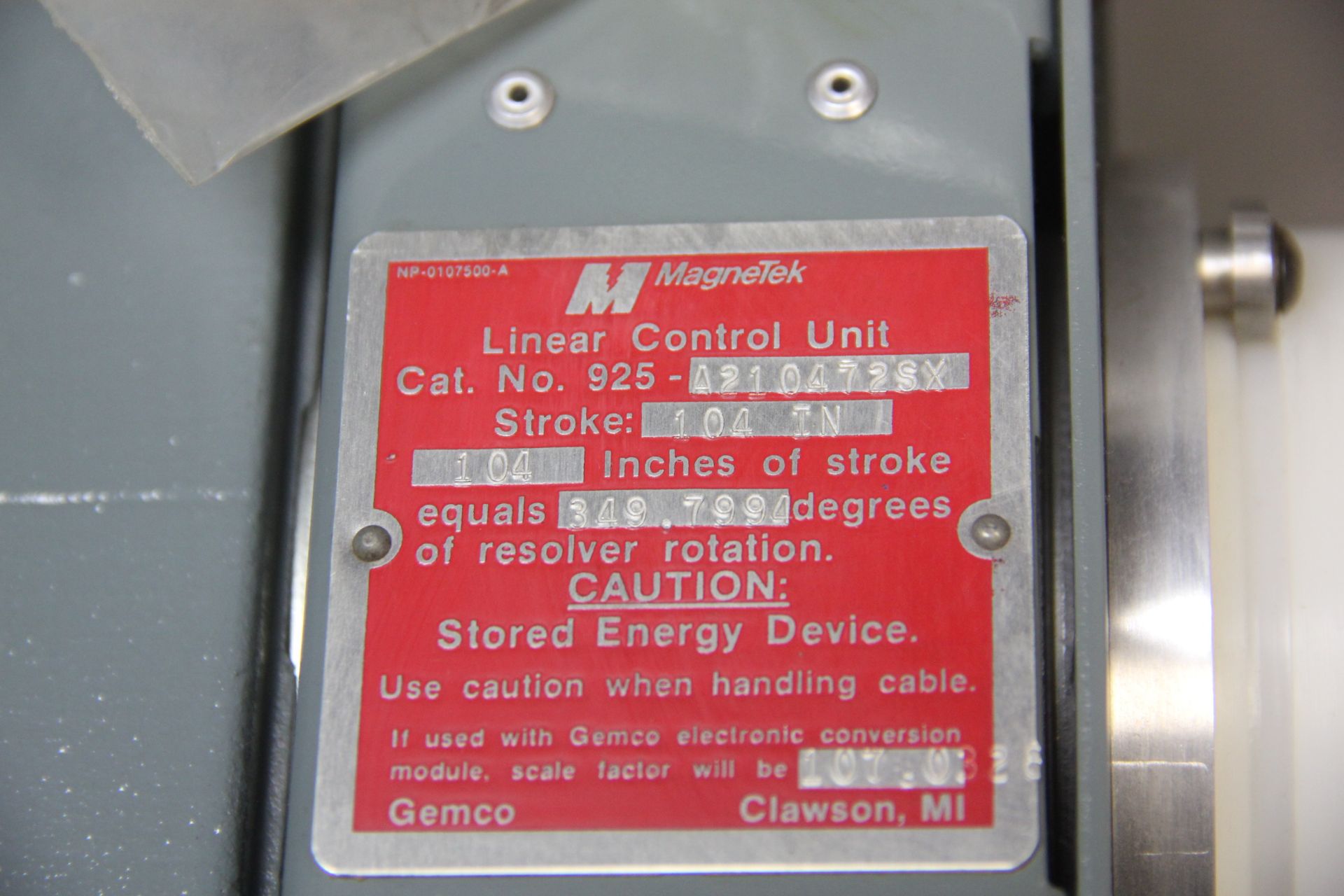 UNUSED MAGNETEK LINEAR CONTROL UNIT - Image 6 of 6