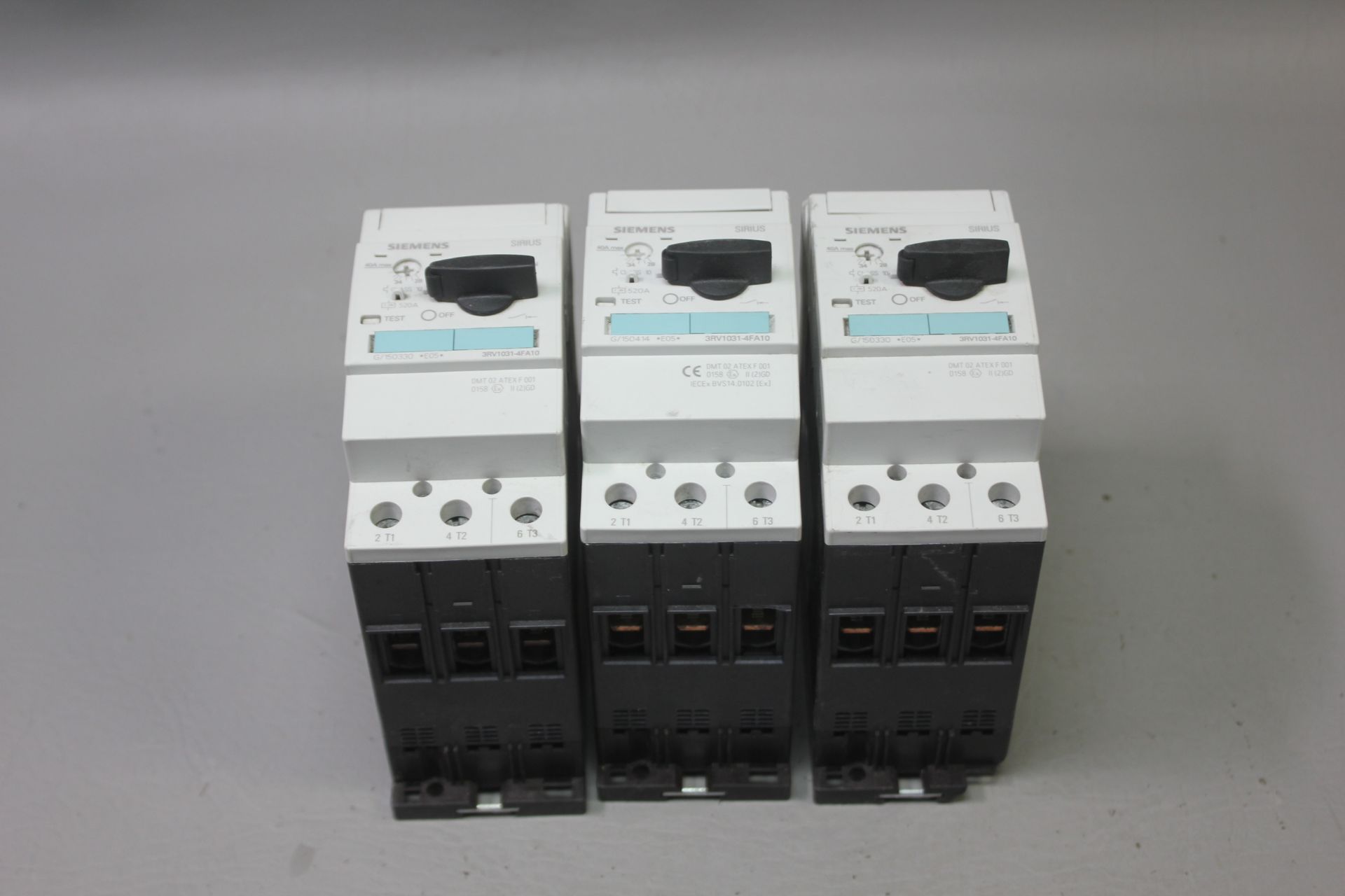 LOT OF 3 SIEMENS SIZE S2 MOTOR PROTECTION CIRCUIT BREAKERS