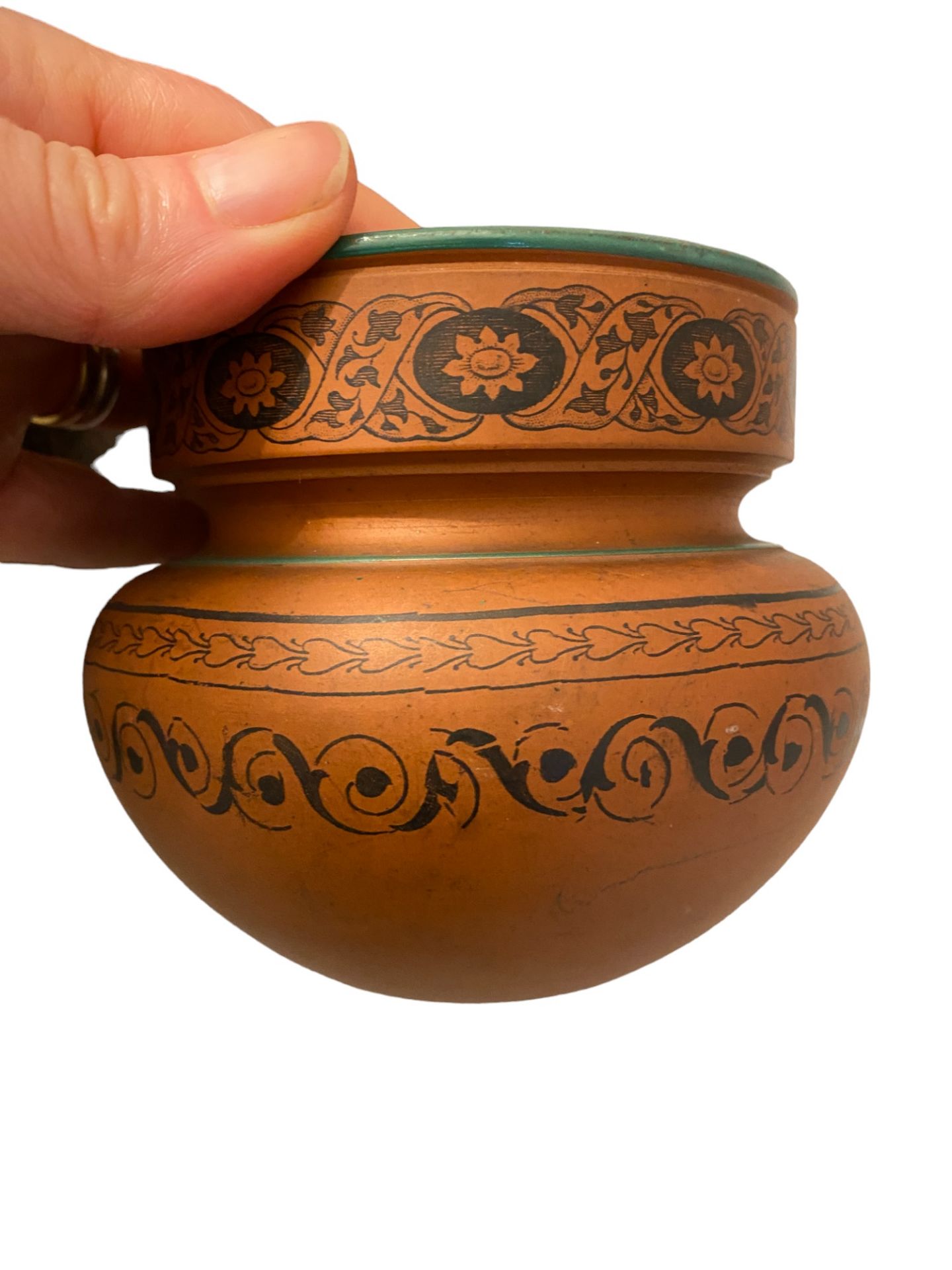 Six similar 19th century Etruscan style terracotta redware tobacco - Image 5 of 17