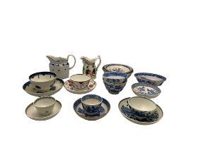 A quantity of 18th and 19th century pottery and porcelain tea wares, mainly English