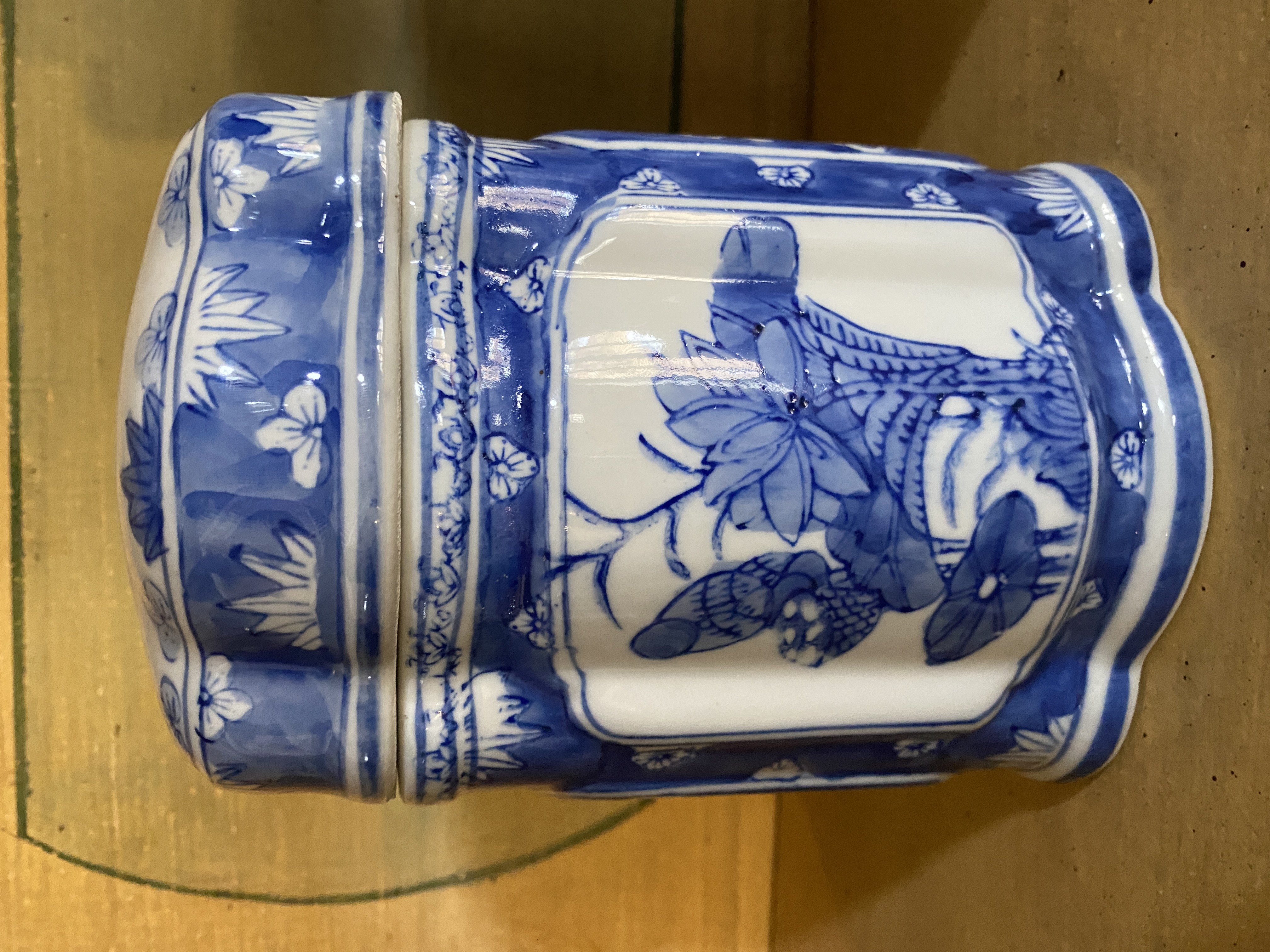 A late 19th century Cantonese tea pot, a pair of blue and white jars and covers, a Doulton vase, a t - Image 39 of 56