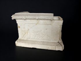 A 19th century Gustafsberg bisque parian porcelain model of a Greek temple