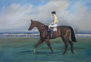 After Sir Alfred James Munnings, KCVO Kt PRA RI (British 1878-1959), Jockey on horse back