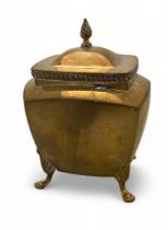 A silver Georgian style tea caddy, William Aitken, Chester, 1900