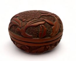 A Kangxi Period cinnabar lacquer circular box and cover