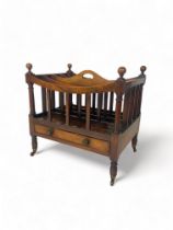 A Regency rosewood four division canterbury