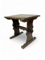 A small 17th century oak trestle table