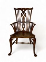 An 18th century ash and elm Windsor chair, Thames Valley