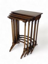 A Regency nest of mahogany quartetto tables