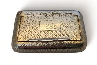 A George IV rectangular silver snuff box by Thomas Shaw, Birmingham,1825