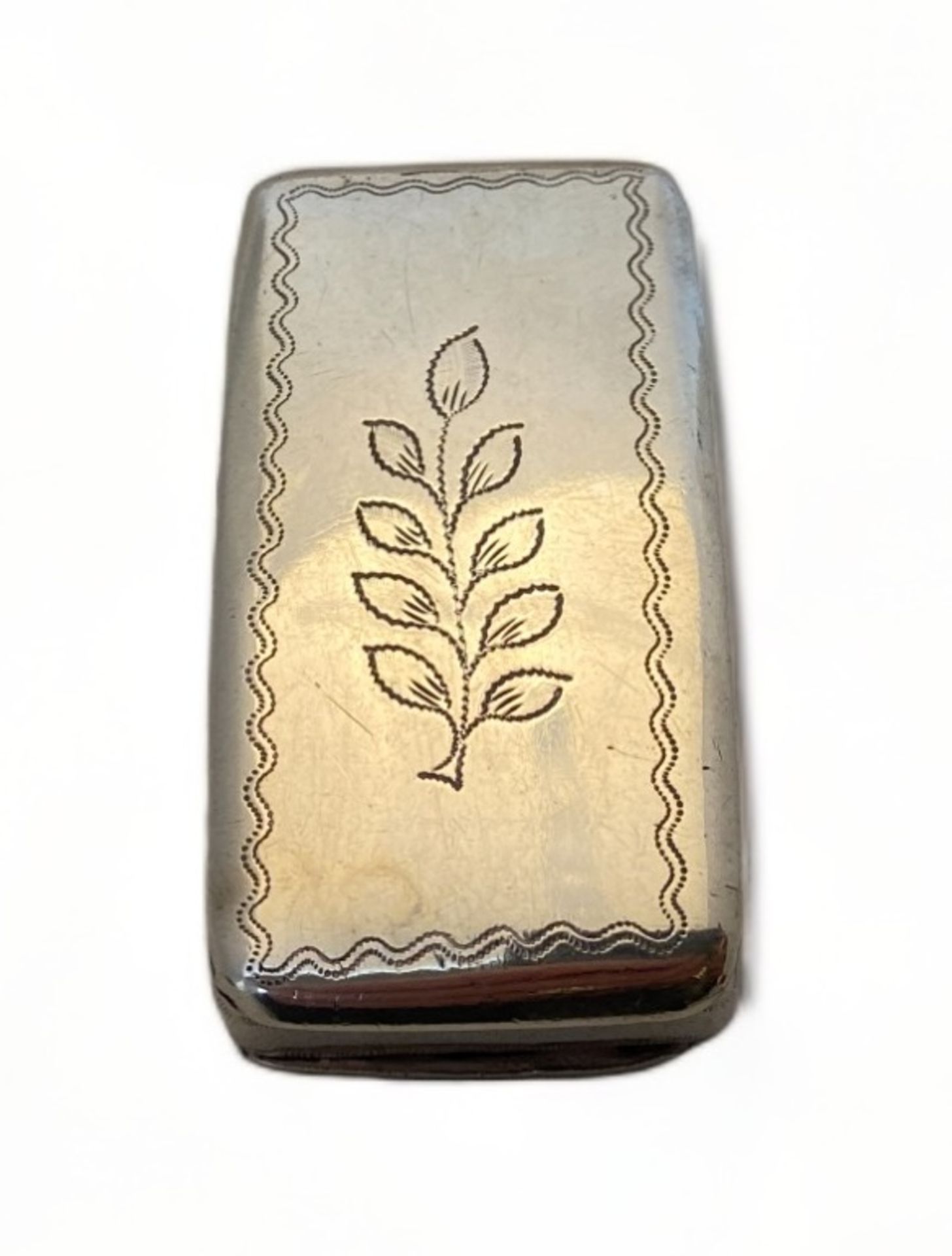 A late George III rectangular silver snuff box by Samuel Pemberton, Birmingham, 1810