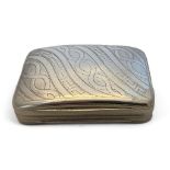 A late George III shaped rectangular silver snuff box by Samuel Pemberton, Birmingham, 1805