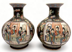 A pair of 20th century Chinese globular vases