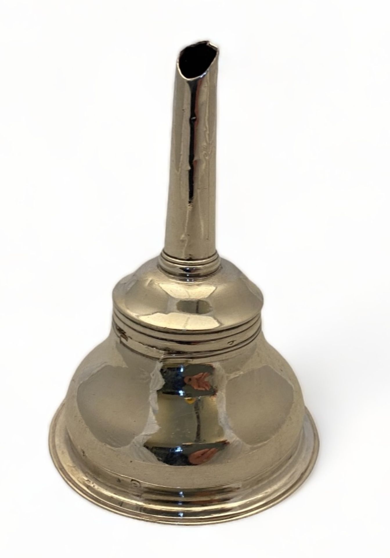 A George III silver wine funnel, marks rubbed - Image 2 of 6