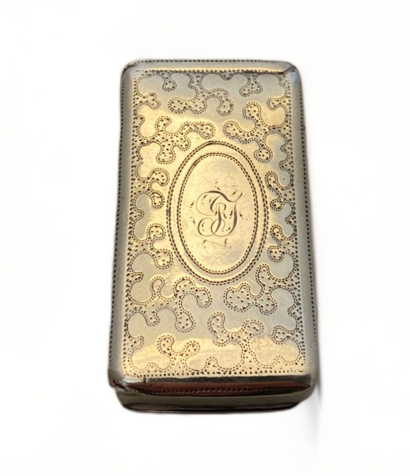 A late George III rectangular silver snuff box by Samuel Pemberton, Birmingham, 1810 - Image 2 of 5