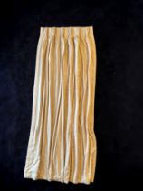 A pair of pinch pleat, lined and interlined Jim Thompson dusky pink fabric curtains together with a