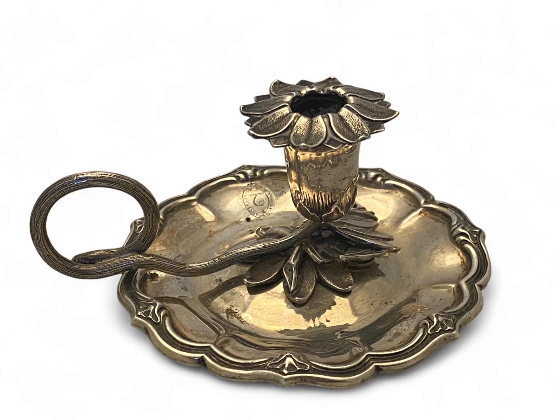 A William IV silver chamberstick with sconce cover, Charles Reily and George Storer, London, 1836 - Image 11 of 16