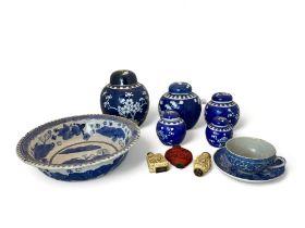 A group of Chinese items