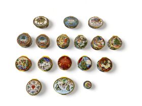 A quantity of Halcyon Days and other enamel boxes