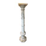 A 19th century white alabaster column