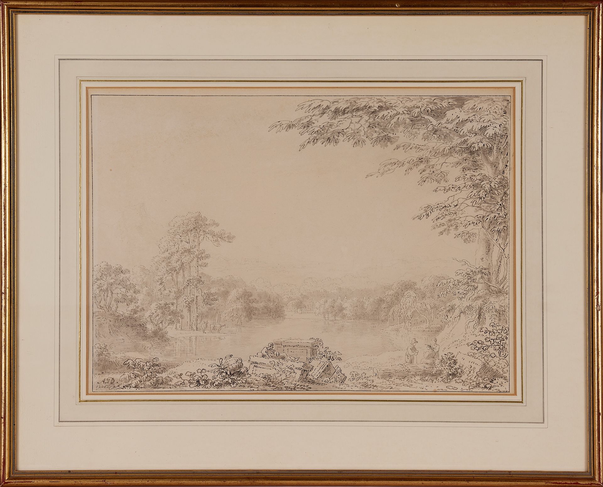 Anthony Devis (British, 1729–1816), Pair of pastoral scenes - Image 2 of 2