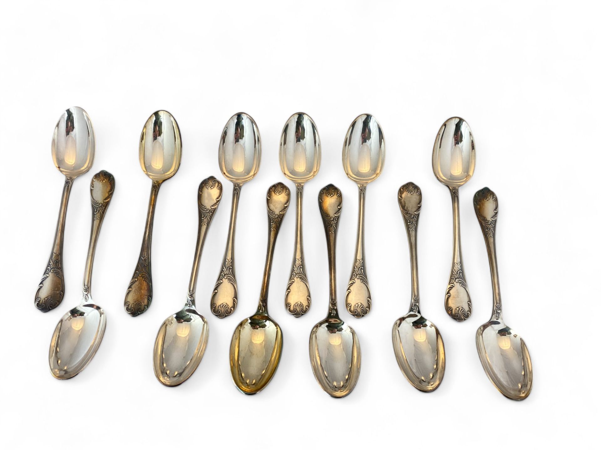 An extensive composite canteen of mostly silver plated Marly pattern cutlery by Christofle, Paris - Image 13 of 99