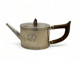 A George III silver teapot, Aldridge and Green, London, 1777