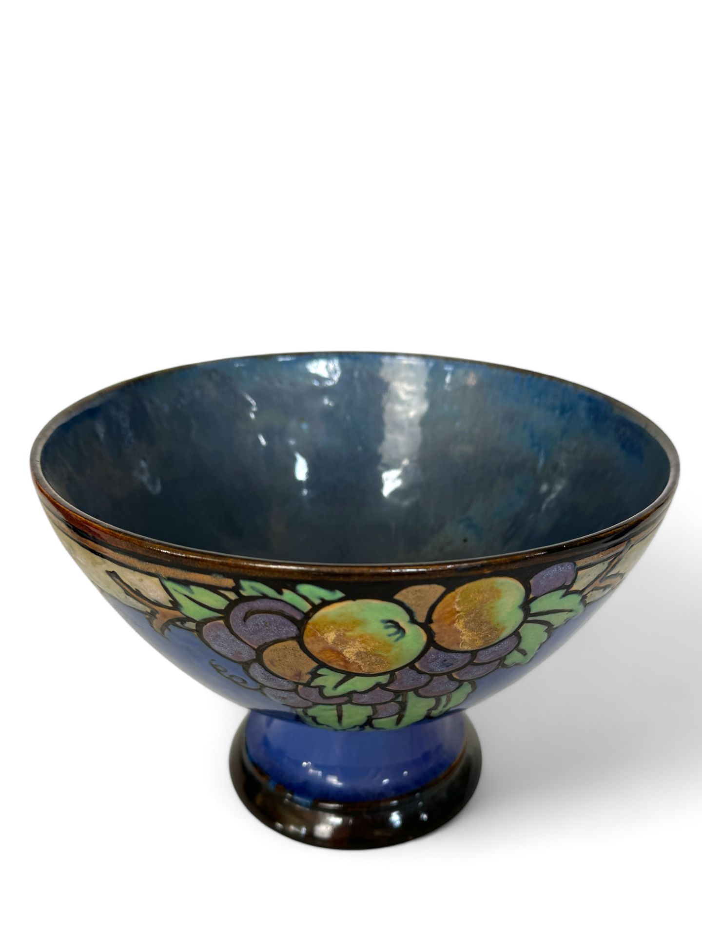 Two similar Royal Doulton vases and a similar footed fruit bowl - Image 6 of 7
