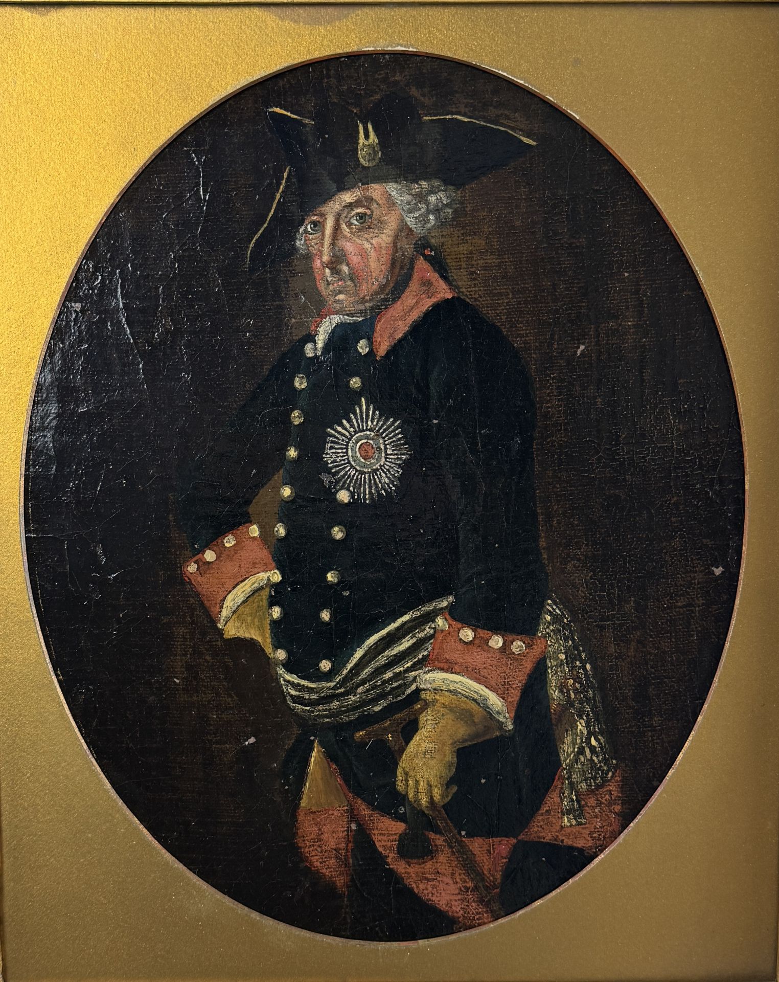 Late 18th / early 19th century Continental school, Portrait of Frederick the Great - Image 2 of 3