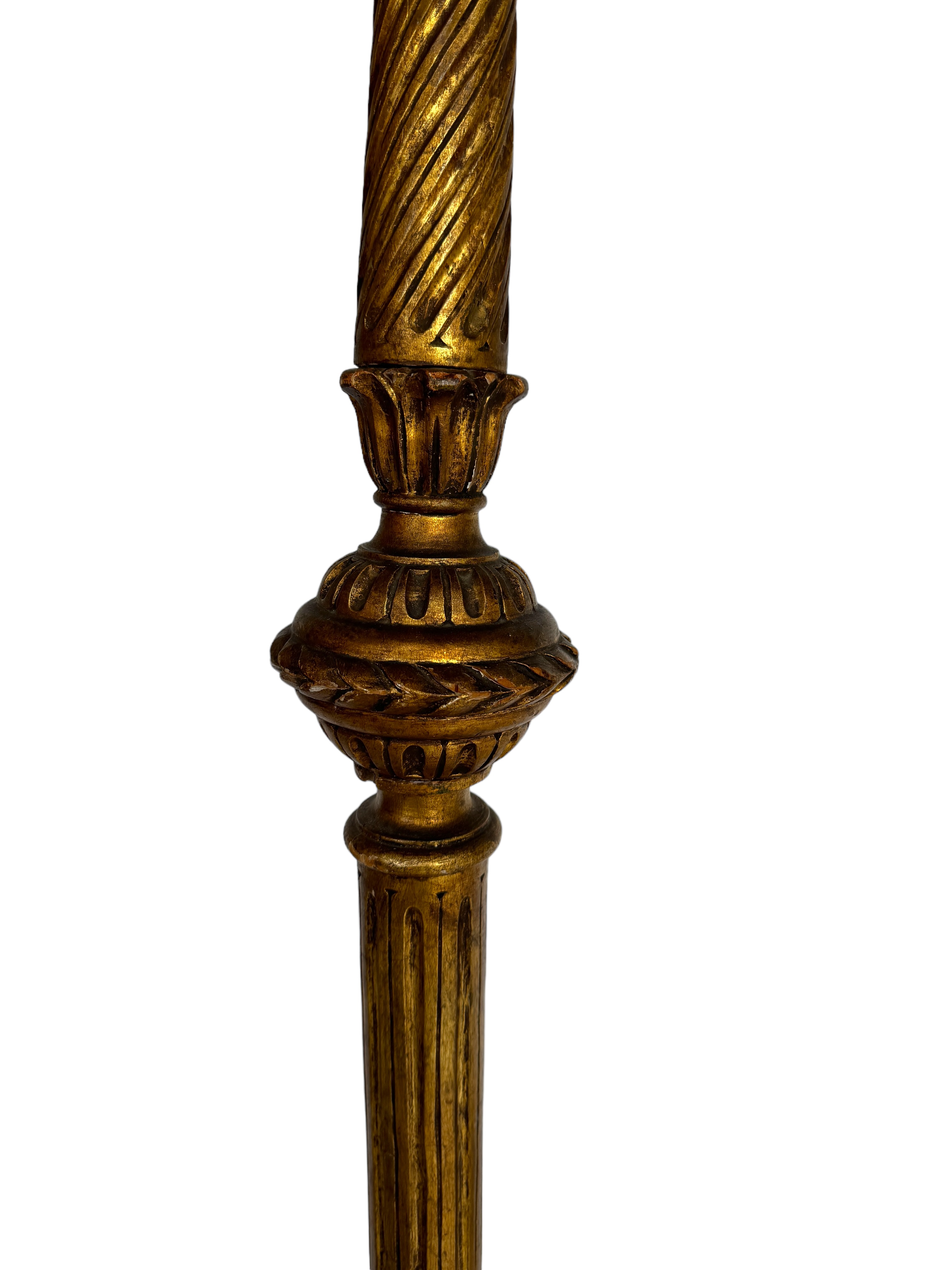 A pair of early 20th century Italian giltwood standard lamps - Image 5 of 6