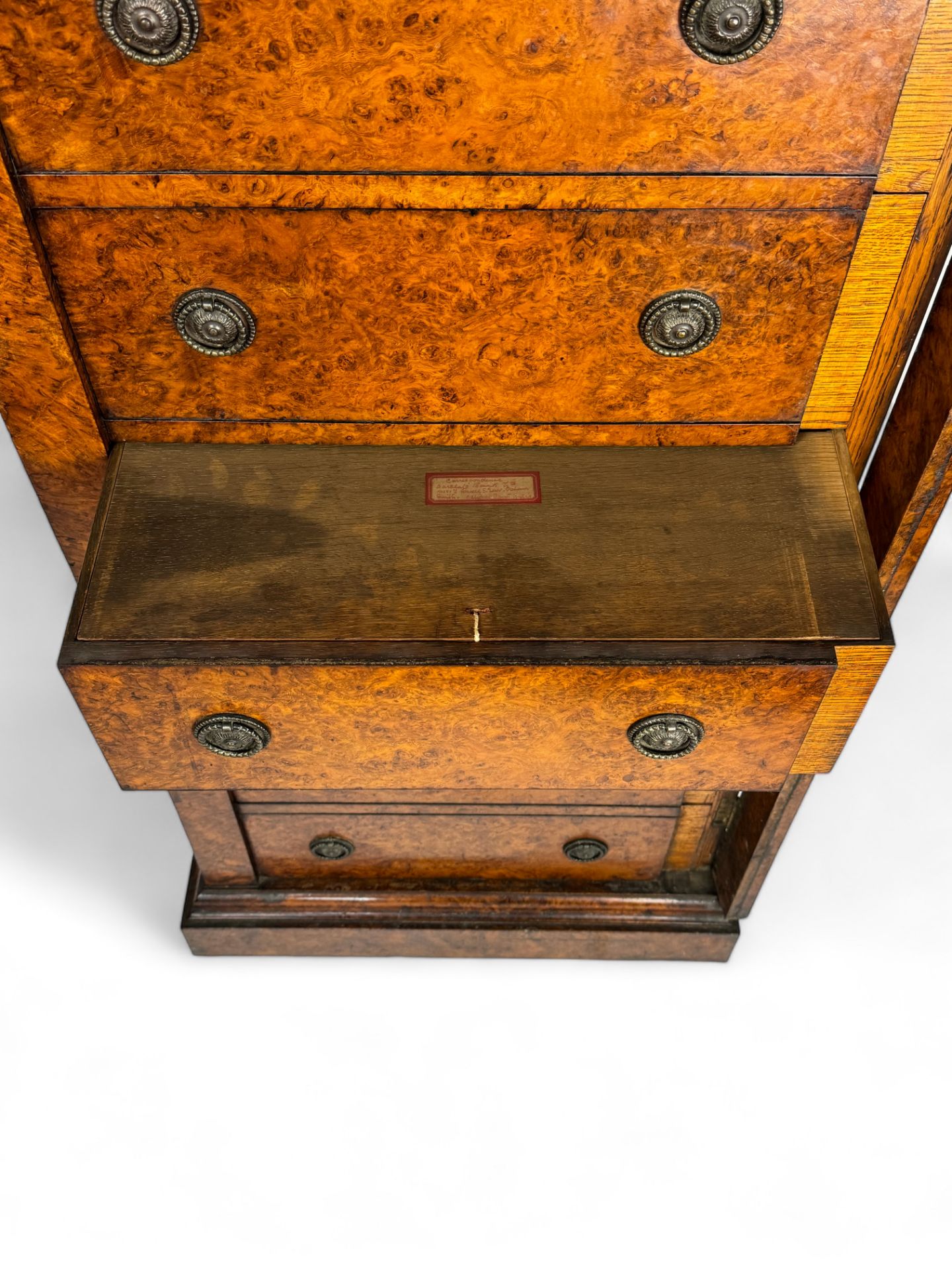 A George IV burr elm wellington chest - Image 6 of 8