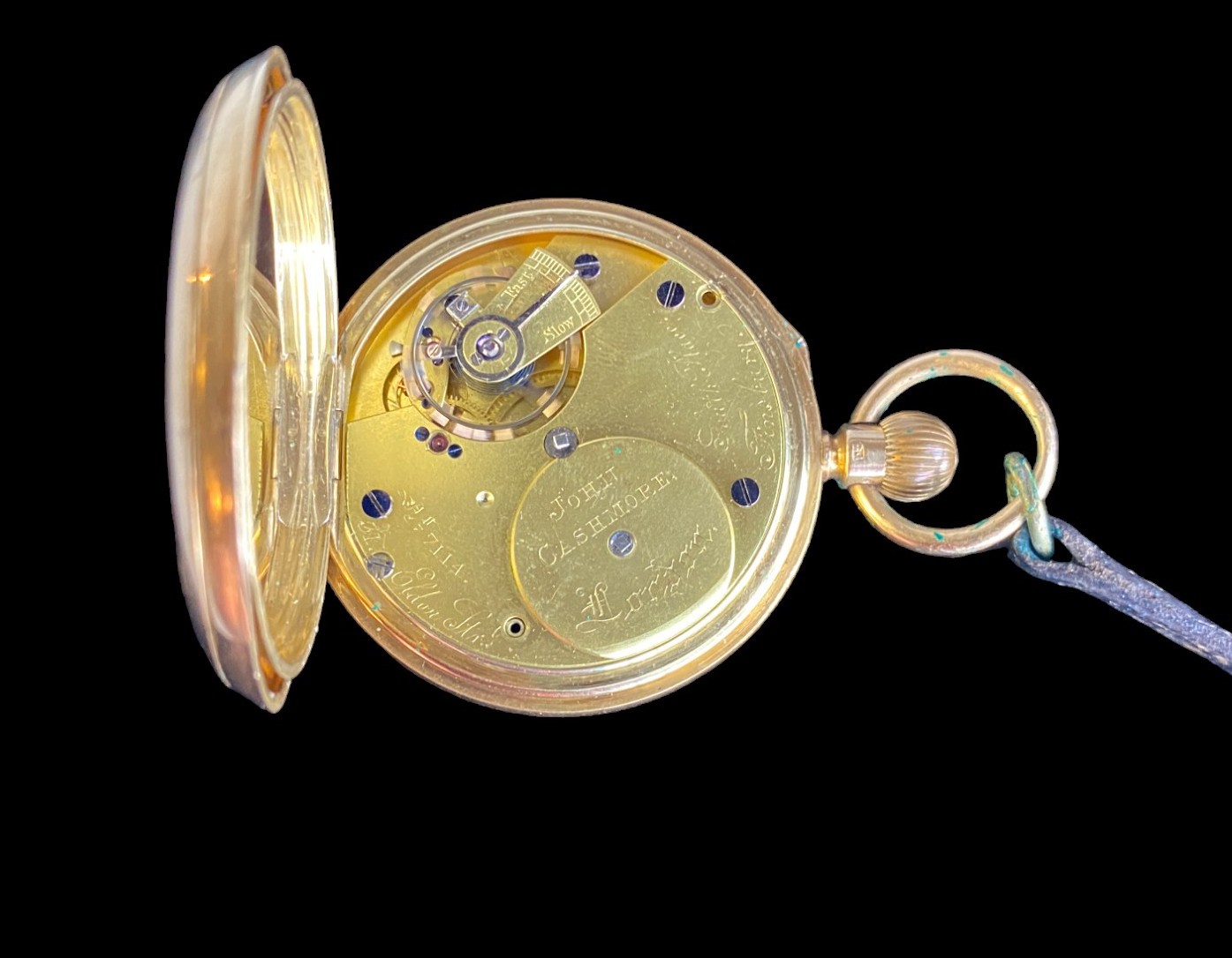 A late 19th century 18 carat gold open faced keyless lever pocketwatch, John Cashmore, London, No.71 - Bild 7 aus 8