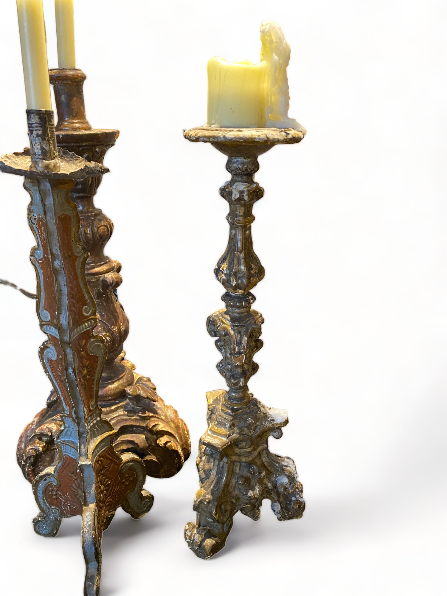 Three Renaissance style candlesticks - Image 2 of 17