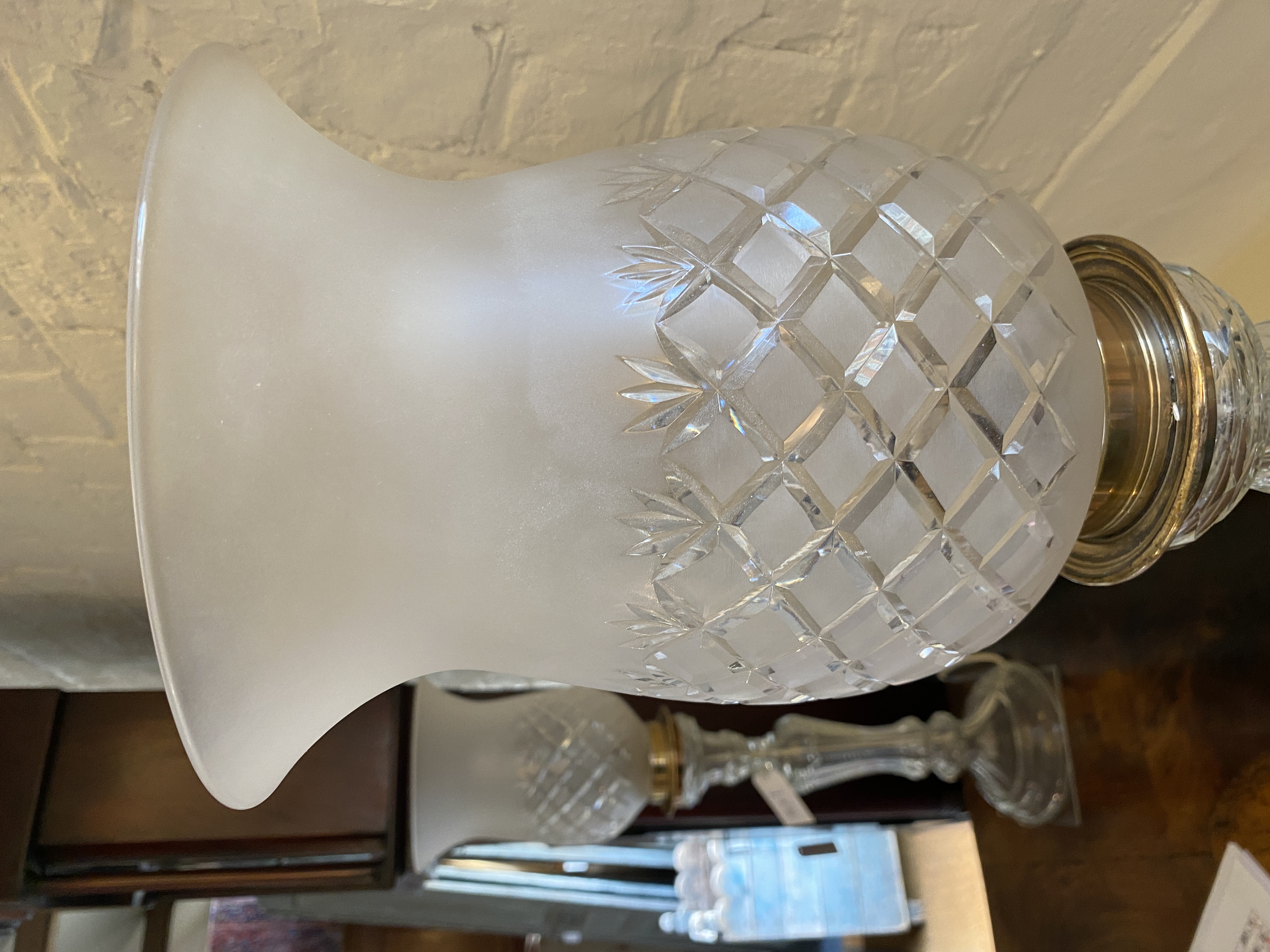 A pair of Dutch cut glass table lamps - Image 6 of 9