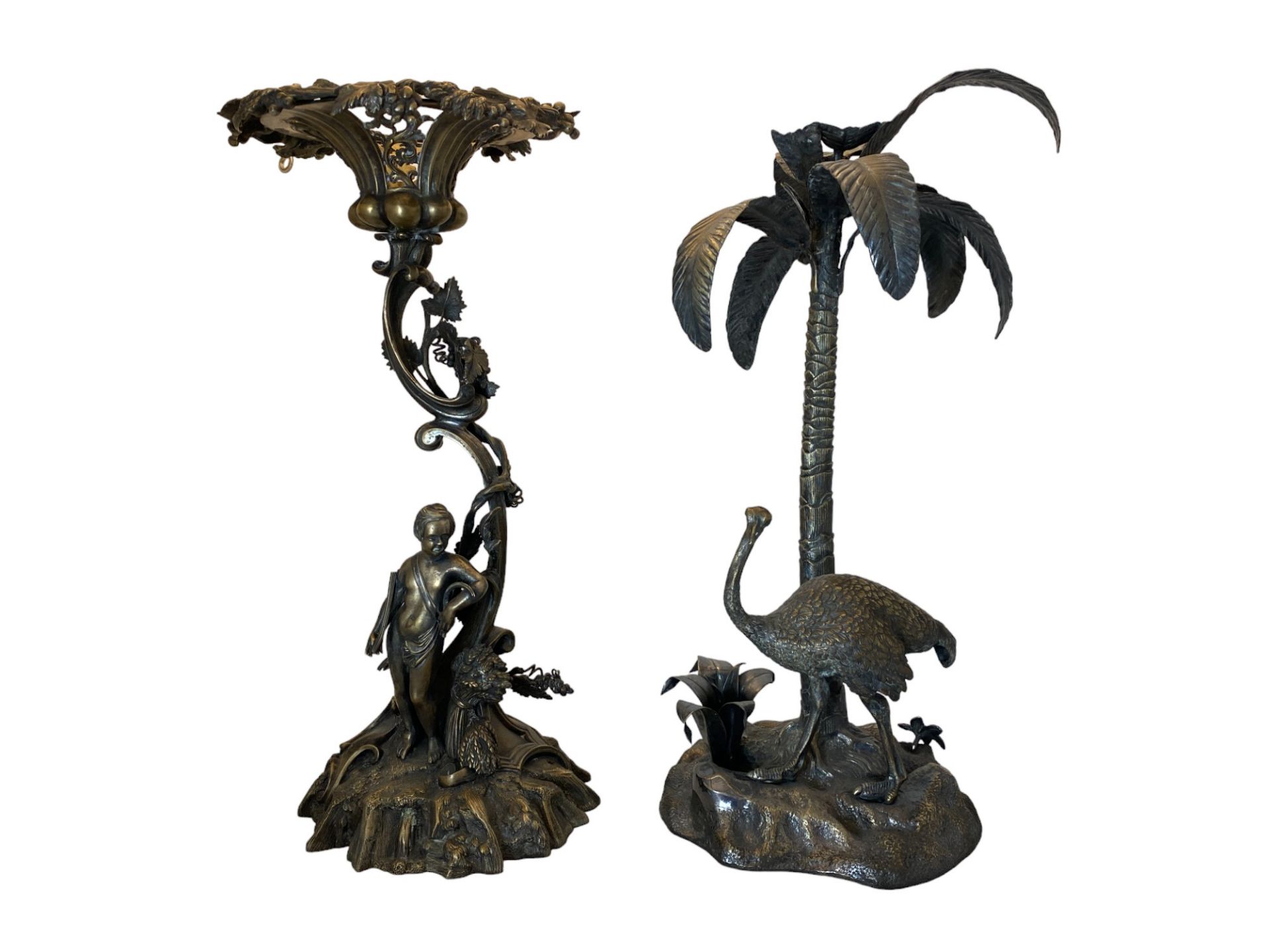 Two 19th century electroplated candlestick centrepieces - Image 2 of 11
