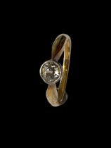 A mid-20th century single stone diamond ring