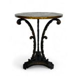 A 19th century cast iron occasional table