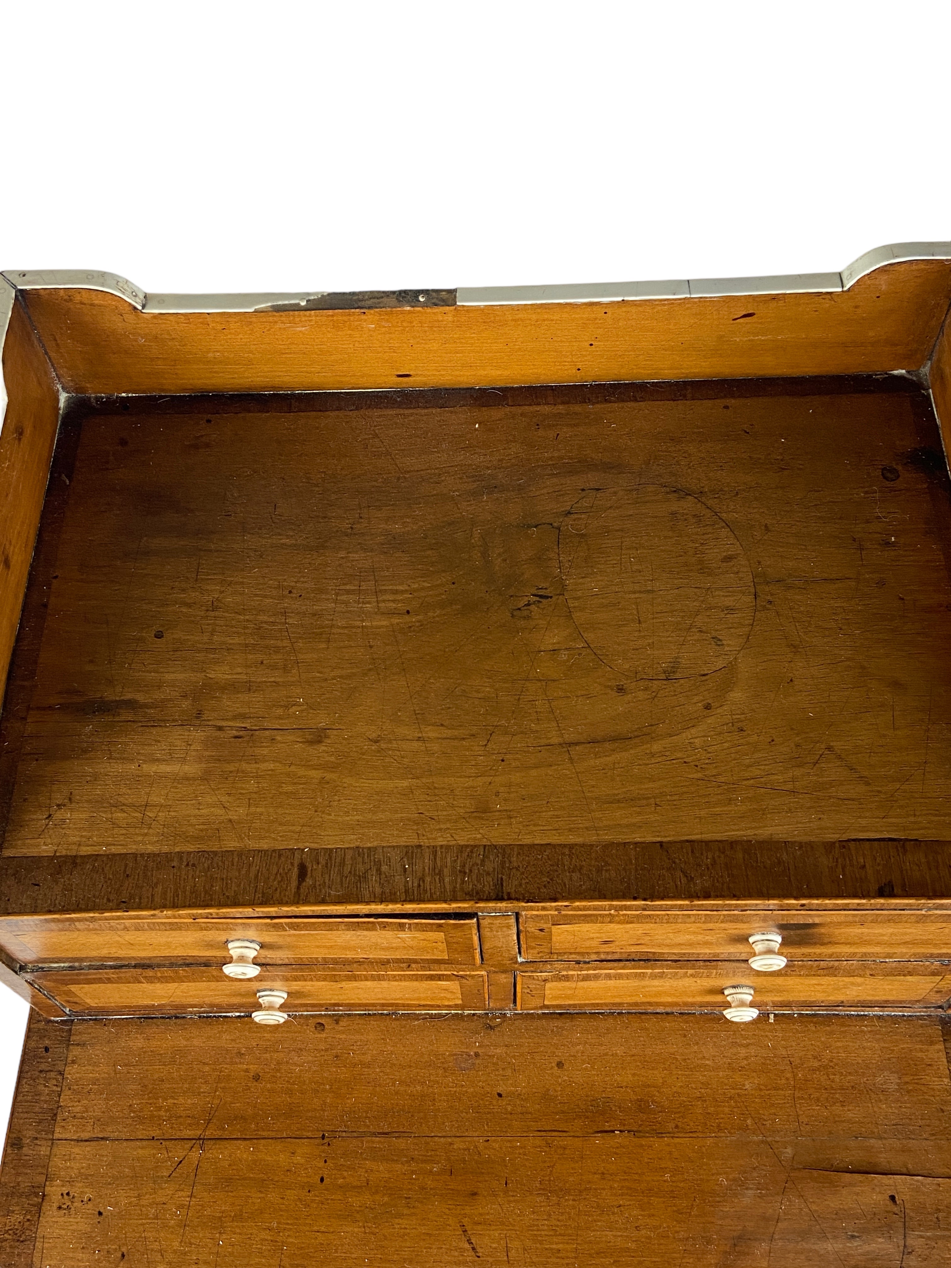 A George III satinwood, rosewood crossbanded and bone banded work table - Image 2 of 11