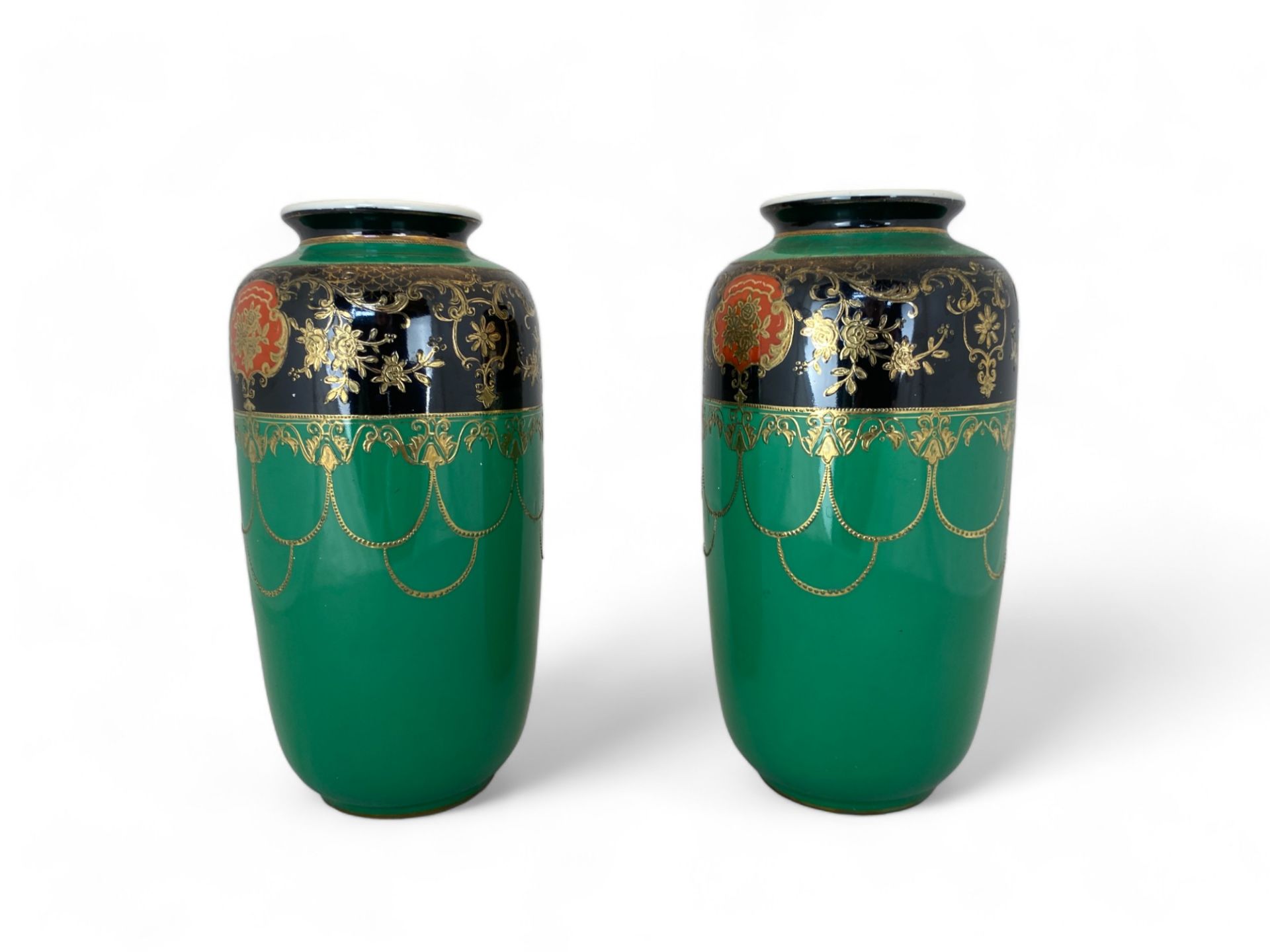 A pair of early 20th century Japanese Noritake vases