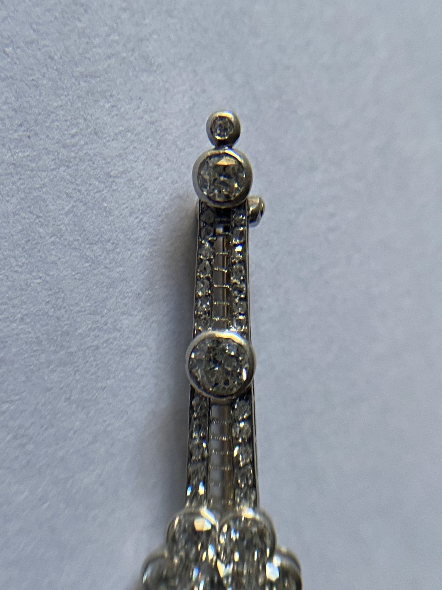 An Edwardian diamond cluster bar brooch - Image 7 of 9