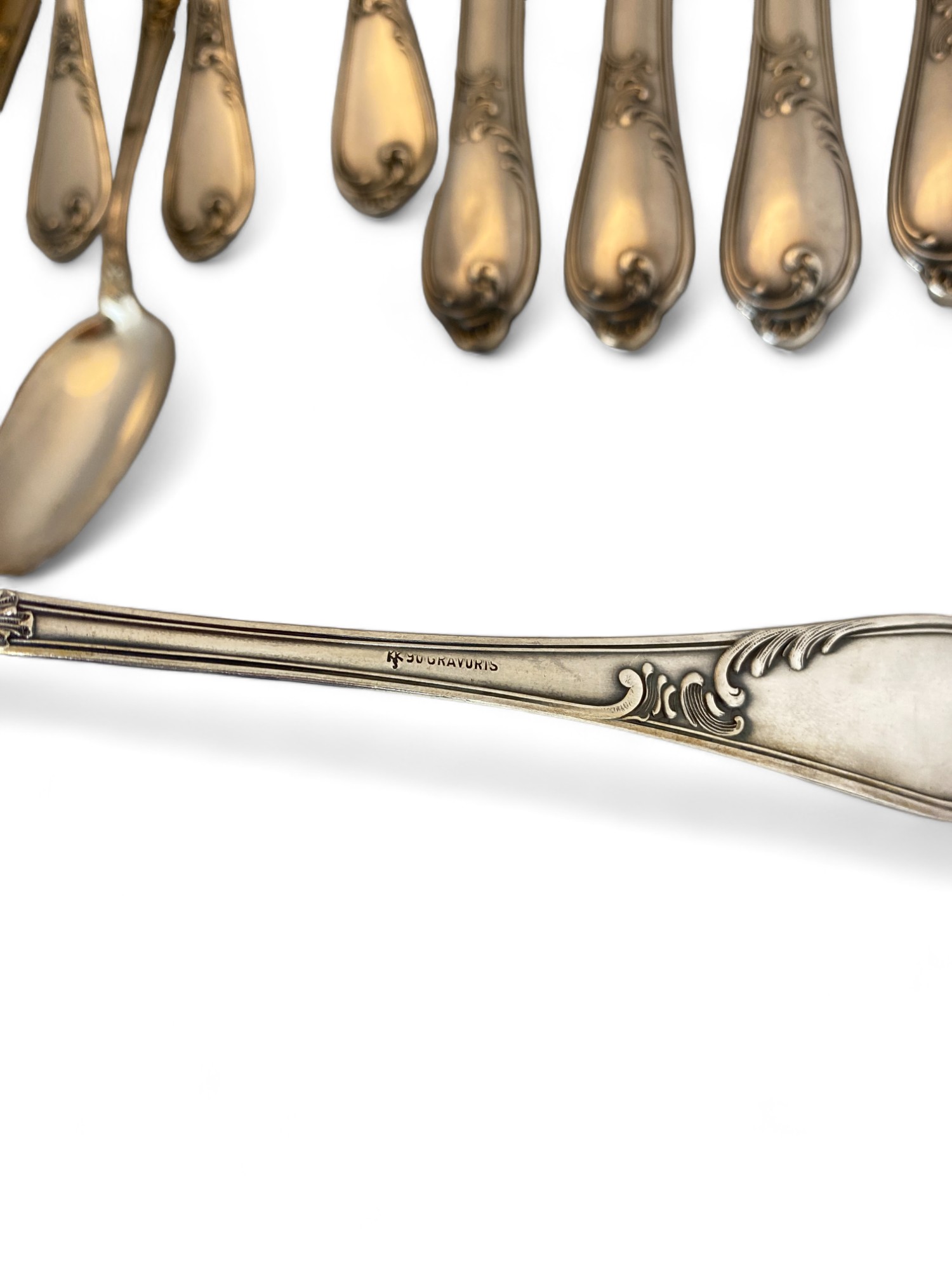 An extensive composite canteen of mostly silver plated Marly pattern cutlery by Christofle, Paris - Image 8 of 99